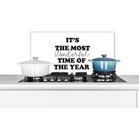 Credence C'est le moment le plus merveilleux de l'année - Noël - Citations - Proverbes Fond de hotte 70x30 cm Credence aluminium Plaque inox de cuisine