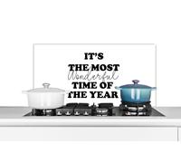 Credence C'est le moment le plus merveilleux de l'année - Noël - Citations - Proverbes Fond de hotte 80x40 cm Credence aluminium Plaque inox de cuisine