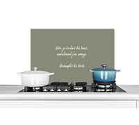 Credence Citation - Hier, je voulais des tacos, maintenant j'en mange. Accomplis tes rêves. - Proverbes - Vert olive Fond de hotte 60x40 cm Credence aluminium Plaque inox de cuisine