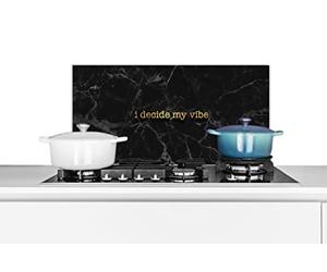 Credence Citation - Sûre d'elle - Or - Marbre Fond de hotte 60x30 cm Credence aluminium Plaque inox de cuisine