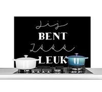 Credence Citations - Ami - Tu es si mignon - Proverbes Fond de hotte 100x65 cm Credence aluminium Plaque inox de cuisine