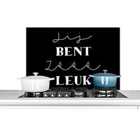Credence Citations - Ami - Tu es si mignon - Proverbes Fond de hotte 80x55 cm Credence aluminium Plaque inox de cuisine