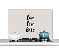 Credence Citations - Amour - Vivez l'amour Bake - Proverbes Fond de hotte 100x65 cm Credence aluminium Plaque inox de cuisine