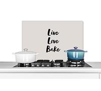 Credence Citations - Amour - Vivez l'amour Bake - Proverbes Fond de hotte 70x50 cm Credence aluminium Plaque inox de cuisine