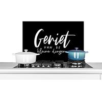 Credence Citations - Appréciez les petites choses - Proverbes Fond de hotte 70x50 cm Credence aluminium Plaque inox de cuisine