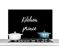 Credence Citations - Kitchen Prince - Hommes - Table de cuisson à induction Fond de hotte 100x65 cm Credence aluminium Plaque inox de cuisine
