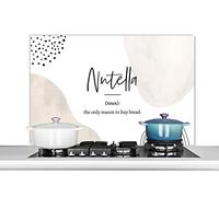 Credence Citations - Nutella - Proverbes - Dictionnaire - Définition du Nutella Fond de hotte 100x65 cm Credence aluminium Plaque inox de cuisine