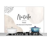 Credence Citations - Nutella - Proverbes - Dictionnaire - Définition du Nutella Fond de hotte 120x80 cm Credence aluminium Plaque inox de cuisine