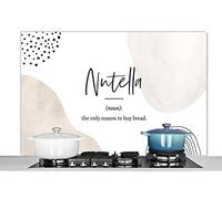 Credence Citations - Nutella - Proverbes - Dictionnaire - Définition du Nutella Fond de hotte 120x80 cm Credence aluminium Plaque inox de cuisine