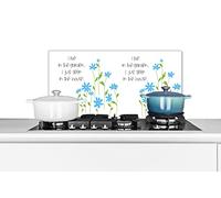 Credence Citations - Proverbes - Je vis dans le jardin, je ne fais que dormir dans la maison. Fond de hotte 60x30 cm Credence aluminium Plaque inox de cuisine