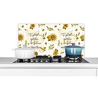 Credence Citations - Proverbes - Planter un jardin, c'est croire au lendemain. Fond de hotte 90x45 cm Credence aluminium Plaque inox de cuisine