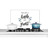 Credence Citations - Proverbes - Tout ce que tu donnes de l'amour, grandit. Fond de hotte 70x50 cm Credence aluminium Plaque inox de cuisine