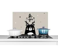 Credence Citations - Sois toi - Proverbes - Enfants - Bébé - Garçons - Filles Fond de hotte 70x50 cm Credence aluminium Plaque inox de cuisine
