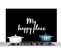 Credence Citations - Texte - Mon coin de paradis Fond de hotte 120x80 cm Credence aluminium Plaque inox de cuisine