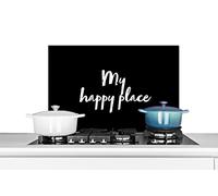 Credence Citations - Texte - Mon coin de paradis Fond de hotte 60x40 cm Credence aluminium Plaque inox de cuisine