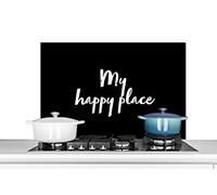 Credence Citations - Texte - Mon coin de paradis Fond de hotte 90x60 cm Credence aluminium Plaque inox de cuisine