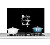 Credence Cottage garden party - Citations - Texte Fond de hotte 100x65 cm Credence aluminium Plaque inox de cuisine