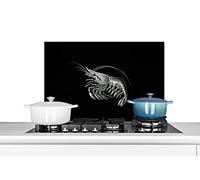 Credence Crevettes - Vintage - Ernst Haeckel - Animaux - Art Fond de hotte 60x40 cm Credence aluminium Plaque inox de cuisine