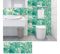 Crédence Cuisine Marbre Vert Autocollants Carrelage Cuisine Et Salle De Bain, Adhesif Pour Carrelage Mural, Imitation Faience,Décoration Murale Pvc Imperméable15X15Cm