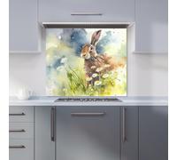 Crédence De Cuisine Aquarelle Lièvre Et Marguerites - W700mm x H650mm Warren Reed - Designer