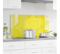 Crédence de cuisine jaune 100x50x0,6 cm en verre trempé