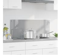 vidaXL Protection de Cuisine Gris Clair 100 x 40 x 0.6 cm Verre trempé, Créez Un Style Moderne, dosseret en Verre trempé, Garde-Splash rectangulaire, protège Mur pour Cuisiner