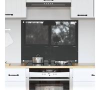 vidaXL Crédence de Cuisine Gris Clair 80 x 60 cm Verre trempé | Parfait pour l'utilisation quotidienne, Supporte bien les hautes températures de cuisson,