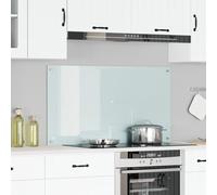 Crédence de Cuisine vidaXL Blanche 110x60x0,6 cm en Verre Trempé