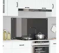 Crédence de cuisine vidaXL Gris foncé 120x60x0,6 cm en verre trempé