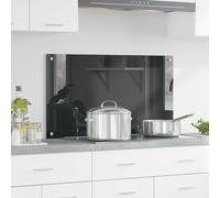 Crédence de cuisine vidaXL Gris Foncé 90x50x0,6 cm en verre trempé