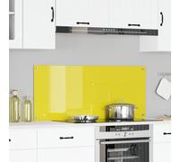 Crédence de cuisine vidaXL Jaune 120x50x0,6 cm en verre trempé