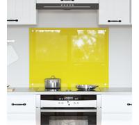 Crédence de Cuisine vidaXL Jaune 80x60x0,6 cm en Verre Trempé