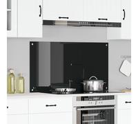Crédence de cuisine vidaXL noire 110x60x0,6 cm en verre trempé