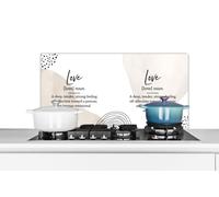 Credence Dictionnaire - Amour - Citations Fond de hotte 80x40 cm Credence aluminium Plaque inox de cuisine