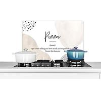 Credence Dictionnaire - Citations - Pizza - Proverbes - Définition de la pizza Fond de hotte 70x50 cm Credence aluminium Plaque inox de cuisine