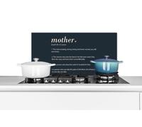 Credence Dictionnaire - Définition de maman - Citations - Mère - Proverbes Fond de hotte 60x30 cm Credence aluminium Plaque inox de cuisine