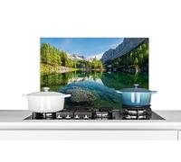 Credence Eau - Montagnes - Roches Fond de hotte 70x50 cm Credence aluminium Plaque inox de cuisine