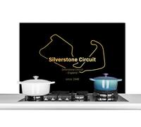 Credence F1 - Silverstone - Angleterre Fond de hotte 100x65 cm Credence aluminium Plaque inox de cuisine