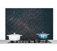 Credence Fer - Plaque de diamant - Rouille Fond de hotte 120x80 cm Credence aluminium Plaque inox de cuisine