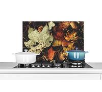 Credence Feuilles d'automne - Automne - Saisons - Nature Fond de hotte 70x50 cm Credence aluminium Plaque inox de cuisine