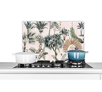 Credence Feuilles - Monstera - Jungle - Tropical Fond de hotte 60x40 cm Credence aluminium Plaque inox de cuisine