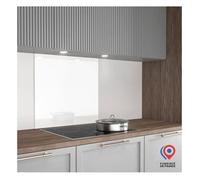 Crédence - Fond de hotte - AURYS - Verre - Extra blanc - Laqué blanc - 900*450 - 6 mm