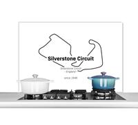 Credence Formule 1 - Silverstone - Circuit Fond de hotte 100x65 cm Credence aluminium Plaque inox de cuisine