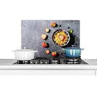 Credence Fraise - Cornflakes - Baies - Herbes Fond de hotte 70x50 cm Credence aluminium Plaque inox de cuisine