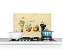 Credence Fruit - Raisin - Vintage Fond de hotte 60x40 cm Credence aluminium Plaque inox de cuisine