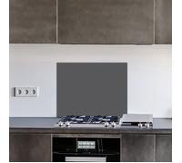 Crédence gris foncé en aluminium adhesive - 90 cm x 70 cm - Gris fonce - Face arrière autocollante - Fond de hotte