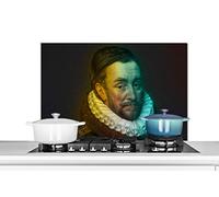 Credence Guillaume d'Orange - Adriaen Thomasz - Couleurs Fond de hotte 80x55 cm Credence aluminium Plaque inox de cuisine