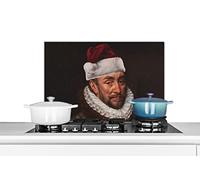 Credence Guillaume d'Orange - Adriaen Thomasz - Noël Fond de hotte 60x40 cm Credence aluminium Plaque inox de cuisine