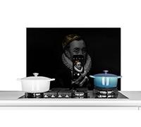 Credence Guillaume d'Orange - Adriaen Thomasz - Selfie Fond de hotte 80x55 cm Credence aluminium Plaque inox de cuisine