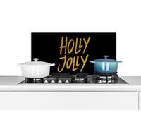 Credence Holly jolly - Citations - Noël - Proverbes Fond de hotte 70x30 cm Credence aluminium Plaque inox de cuisine